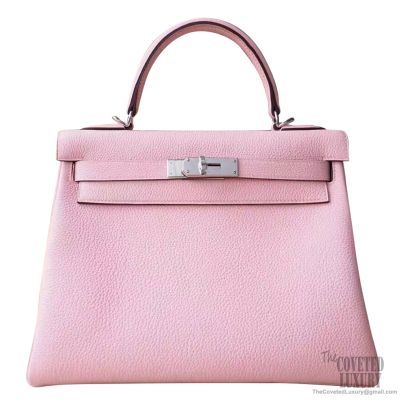 Hermes Kelly 28 Bag 3q Rose Sakura Togo PHW