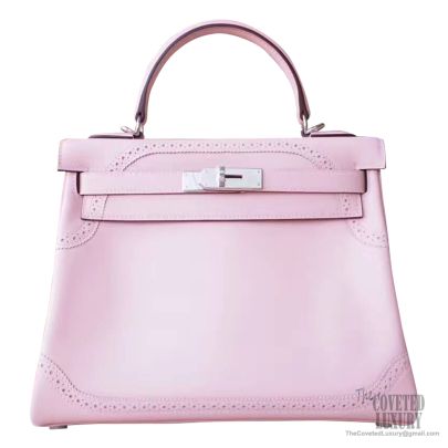 Hermes Rose Sakura 3Q Pink Swift Mini Lindy Handbag Bag