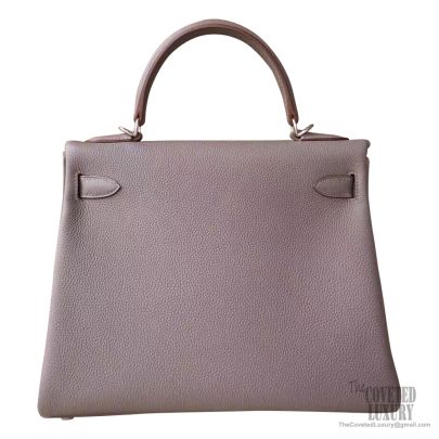 Hermes Kelly 28 Bag 8f Etain Togo PHW
