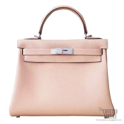 Hermes Kelly 28 Bag p1 Rose Eglantine Togo PHW