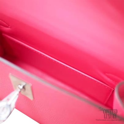 Hermès MiniKelly Pochette Rose Azalee 8W Epsom Leather Gold Hardware –  SukiLux