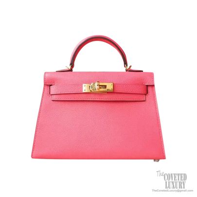 Hermes Kelly 25 Bag u5 Rose Lipstick Swift PHW