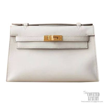 Hermes Kelly Pochette Gold Swift GHW