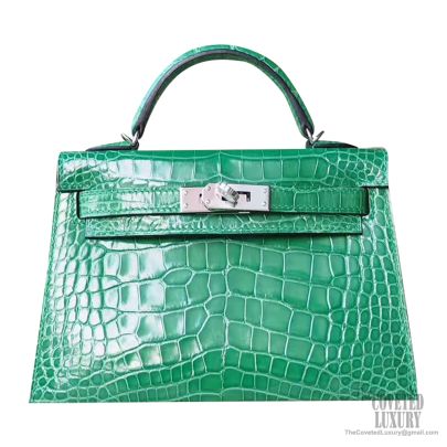 Kelly mini lizard mini bag Hermès Black in Lizard - 24744826