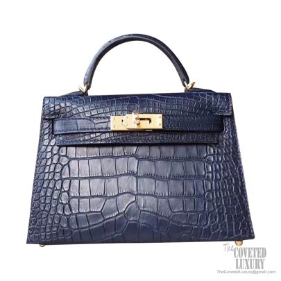 hermes mini kelly blue