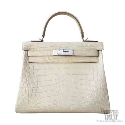 Hermes Birkin 30 Bag 8L Beton Matte Nile Croc PHW