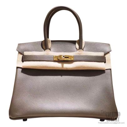 Hermes Birkin 30 Bag 8F Etain Togo GHW