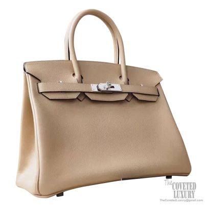 Hermes Birkin 30 Handbag s2 Trench Epsom PHW