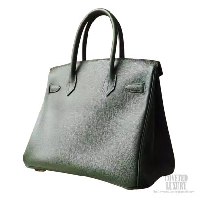 Hermes Birkin 35 Vert Anglais Epsom Leather Bag