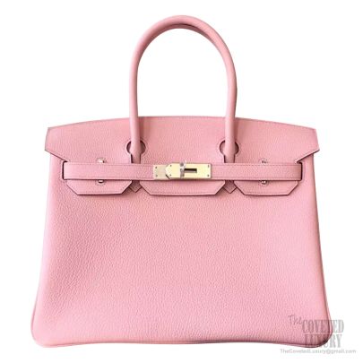 Replica Hermes Birkin 30 Retourne Handmade Bag In Rose Sakura Epsom Calfskin
