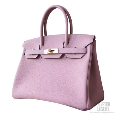 Hermes Birkin 30 Bag 4w Glycine Clemence Calfskin GHW