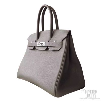 Hermes Birkin 30 Bag 6c Vert Gris Togo Calfskin SHW