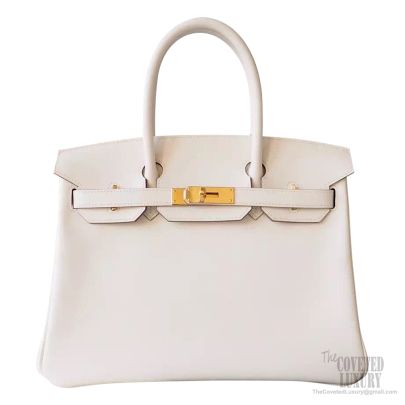 Hermes Birkin Craie Swift Leather Handbag