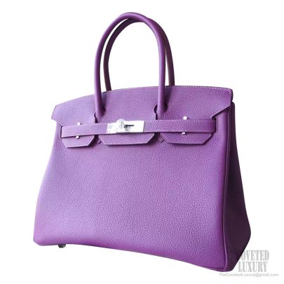 Hermes Birkin 30 Bag p9 Anemone Togo Calfskin SHW