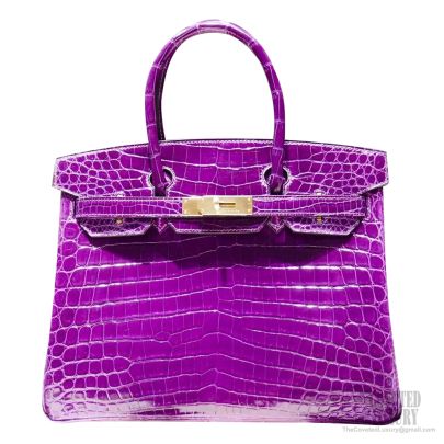 hermes purple crocodile birkin