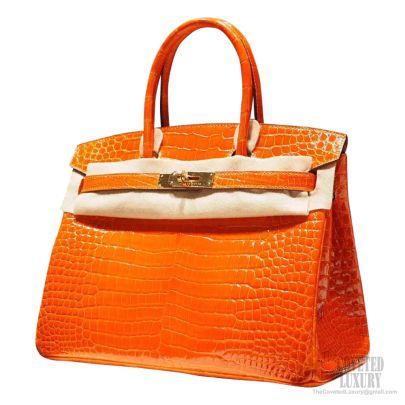 hermes birkin orange crocodile