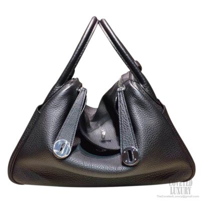 Hermes, Black Clemence Medium Lindy