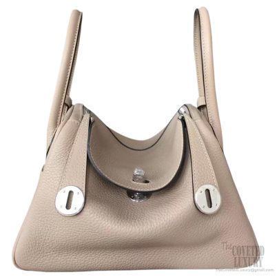 Lindy 30 Shoulder bag in Clemence Taurillon leather, Silver Hardware