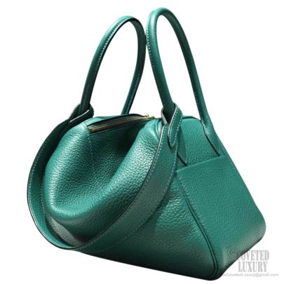 NEW HERMES BAGS PICOTIN 22 Z6 HANDBAG MALACHITE