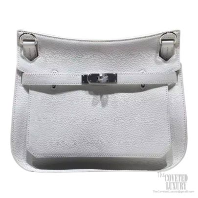 Hermes Jypsiere 28 Bag White Taurillon Clemence