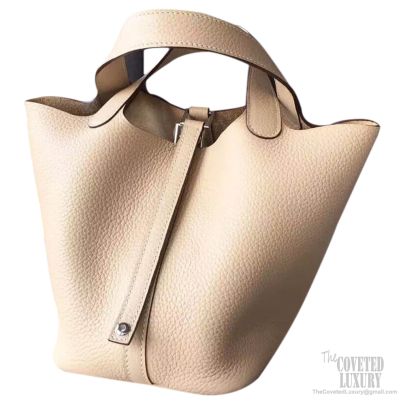 Hermes Picotin Lock 18 Bag Beige Taurillon Clemence