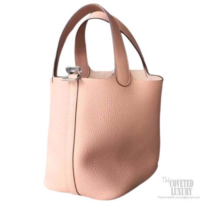 Hermes Picotin Lock 18 Bag Nude Pink Taurillon Clemence