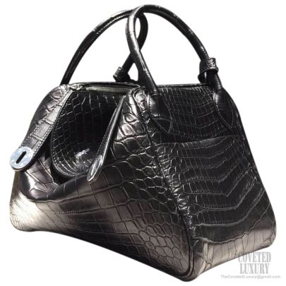 Hermes Lindy 30 Bag Black Crocodile