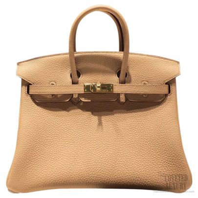 Hermes Birkin 25 Bag Tabac Camel ck24 Togo GHW