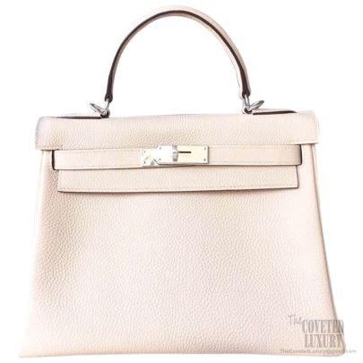 Hermes Kelly Size 28 Craie Togo Leather