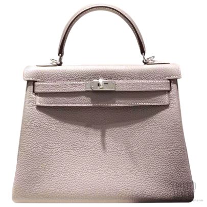 Hermes Kelly 28 Gris Tourterelle CK81 Togo Leather SHW