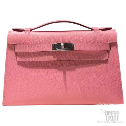 Replica Hermes Kelly Pochette Bag In Red Epsom Leather