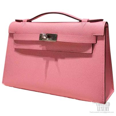 pochette hermes rose confetti