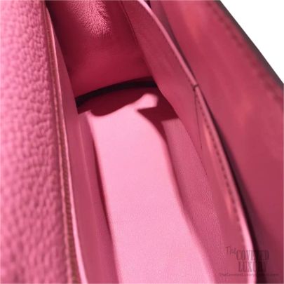 Hermes Kelly 25 Pink 5P Togo Leather Handstitched GHW