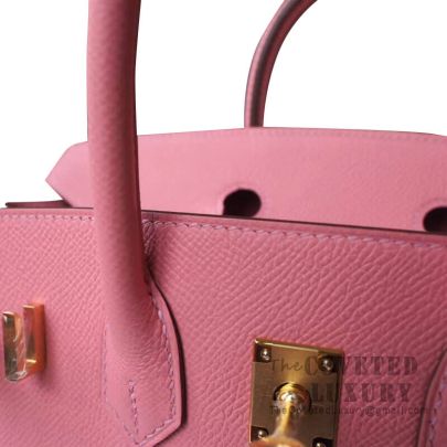 Hermes Birkin 25 Handbag 1Q Rose Confetti Epsom SHW
