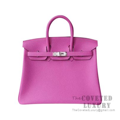 Hermes Kelly 25 Handbag 9I Magnolia Togo SHW