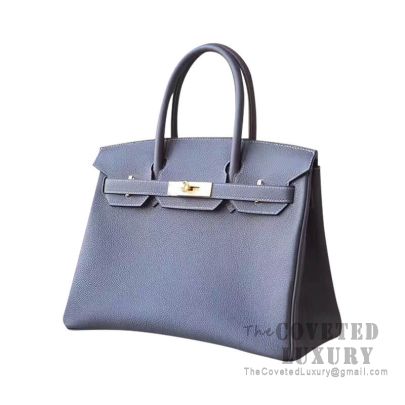 Hermès Birkin 30 Bi-Color Special Order Togo Leather PHW Bag