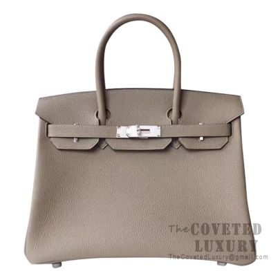 Hermes Birkin 30 Togo M8 Gris Asphalt SHW Stamp A