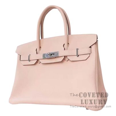 Hermes Birkin 30 Bag P1 Rose Eglantine Togo SHW