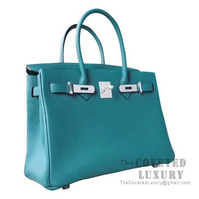 HERMES BIRKIN 30 TOGO MALACHITE LEATHER IN GOLD HARDWARE