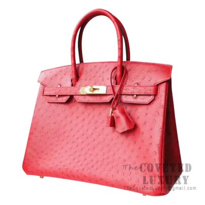 ostrich rouge vif