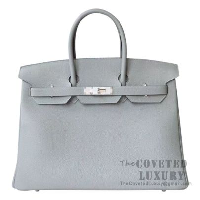 HERMÈS BIRKIN 35 Bag Gris Mouette GHW ungetragen 2017 used