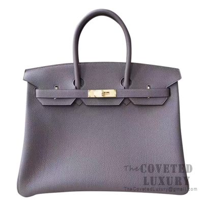 Hermes Birkin Handbag Grey Togo with Rose Gold Hardware 30 For