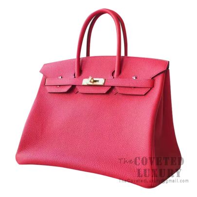 Hermes Birkin bag 35 Rouge tomate Epsom leather Gold hardware