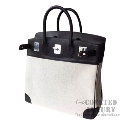 Hermes Birkin 30 Bag 89 Noir Swift And Canvas SHW