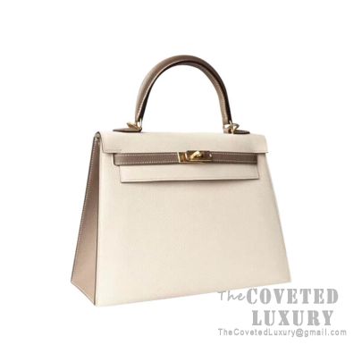 Hermes Kelly 25 Etoupe Epsom GHW