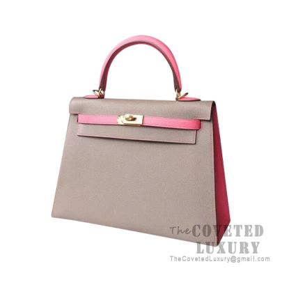 Hermes kelly store 25 rose azalee