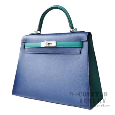 Hermes Kelly Bag Epsom Leather Gold Hardware In Sky Blue