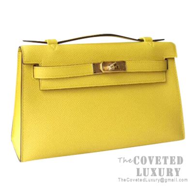 Hermes Jaune de Naples Yellow Picnic Mini Kelly Bag Handbag Wicker