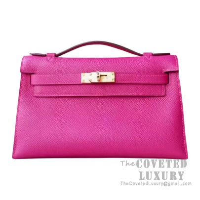 Hermes Mini Kelly I Bag L3 Rose Purple Epsom GHW