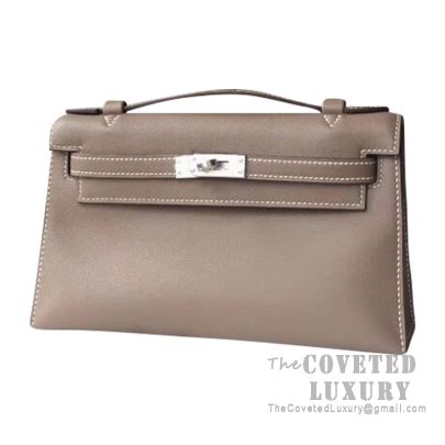 Hermes Mini Kelly I Bag CK18 Etoupe Swift SHW